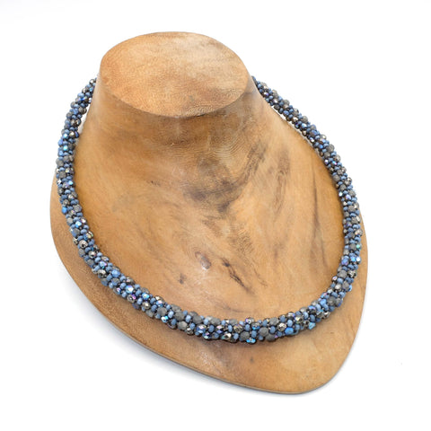 Beaded Kumihimo necklace with magnetic clasp