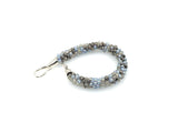 Japanese glass beaded Kumihimo bracelet with silver clasp