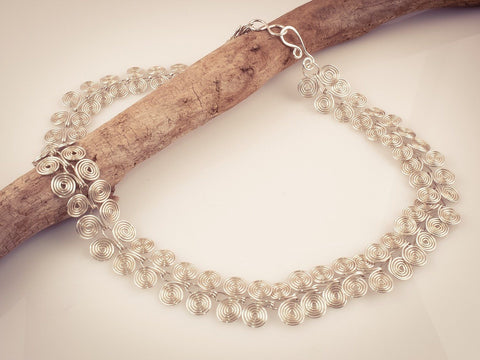 Egyptian Spiral Link Necklace